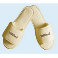 Terry Slippers, Open Toe w/Velcro Closure (Embroidered)